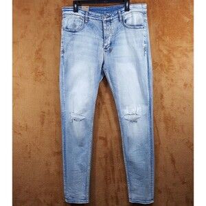 KSUBI Jeans Mens Size 34 Light Wash Skinny VAN WINKLE CITY HIGH HERITAGE $240